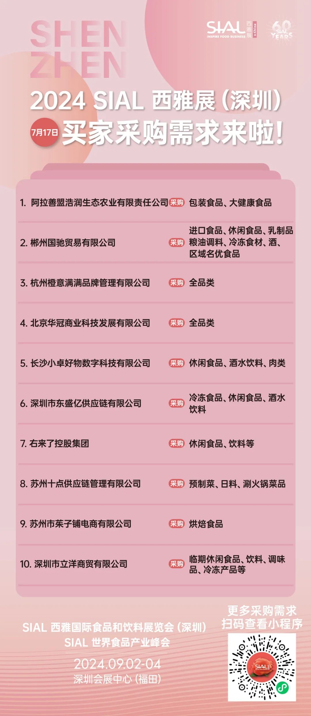 2024 SIAL 西雅國際食品和飲料展覽會(huì)（深圳）